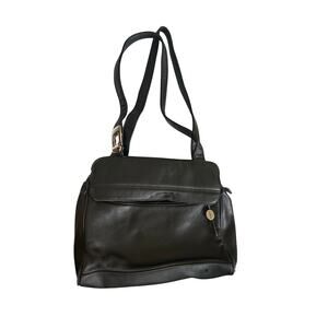 Arielle Soft Leather Purse Black Multi pocket bag handbag zip large shoulder